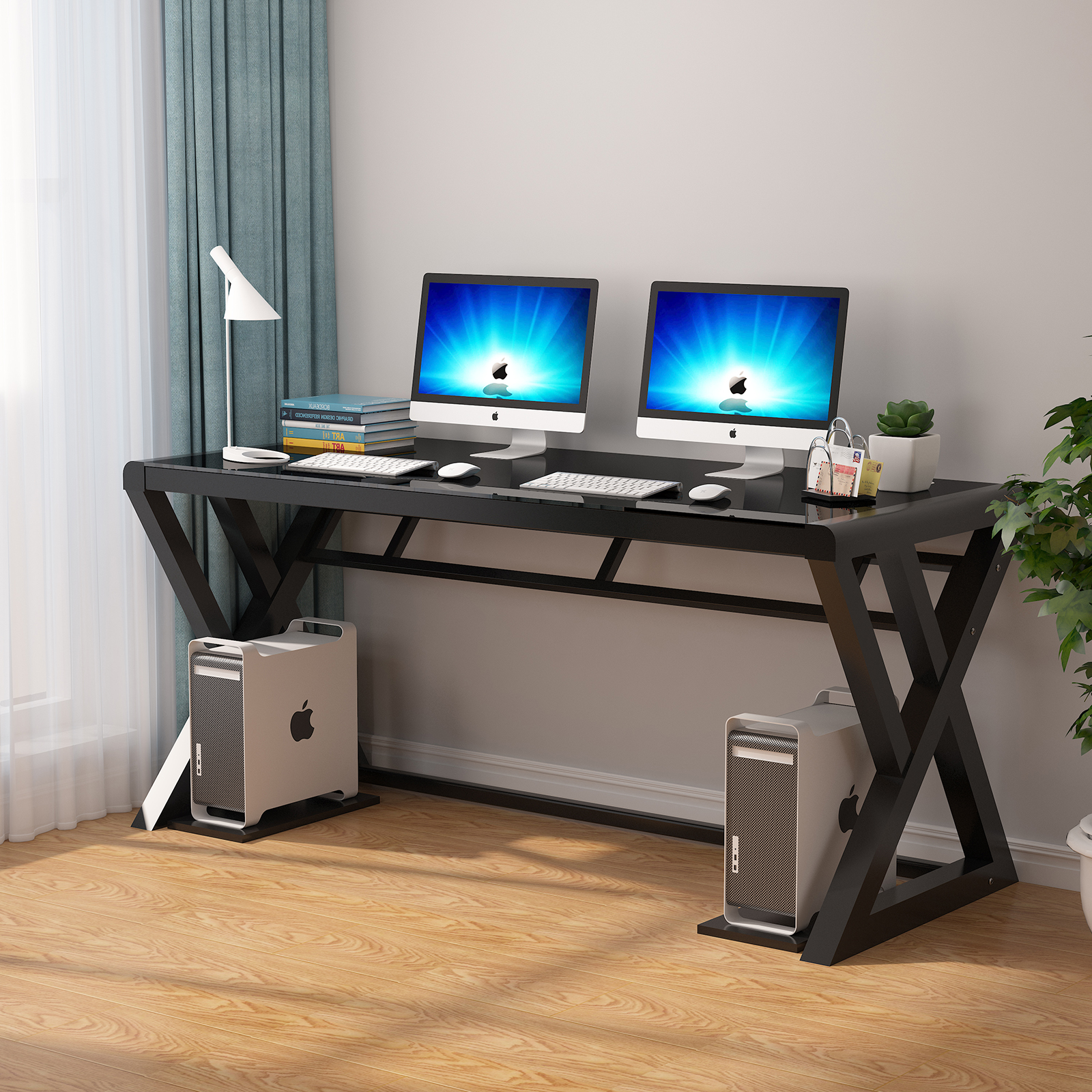Amazon.com: IPKIG Glass Computer Desk, Modern Computer Desk